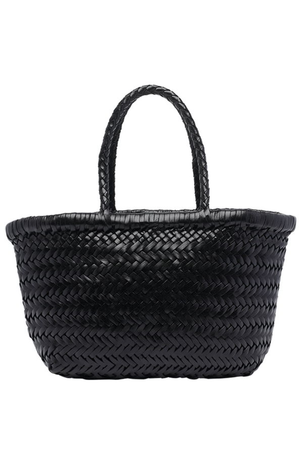 Dragon Diffusion Mini Flat Gora Bamboo Handbag - Black