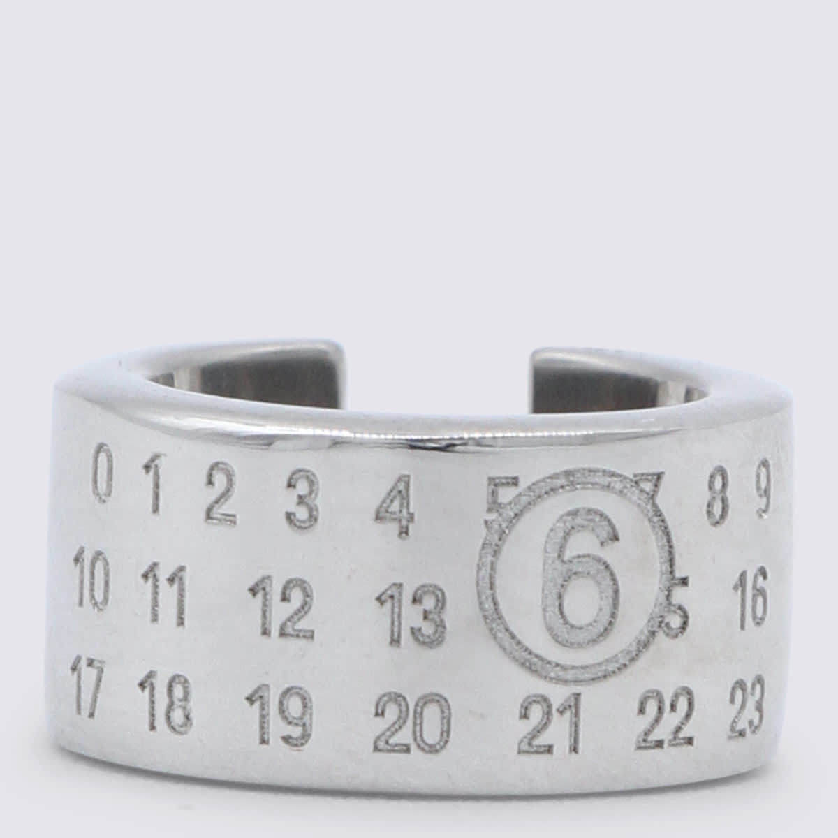 MM6 Maison Margiela Silver Brass Earrings - Polished Palladium - Image 2 of 3