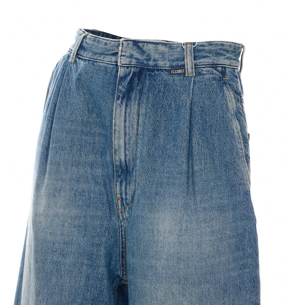 MM6 Maison Margiela Wide Leg Jeans - Blue - Image 3 of 4