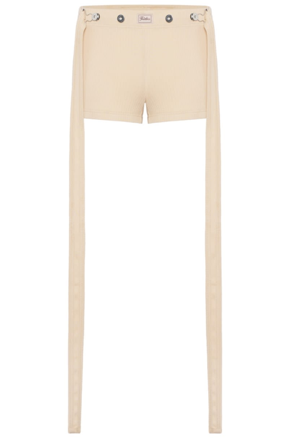 Jean Paul Gaultier Shorts With Logo Patch Shorts - Nude