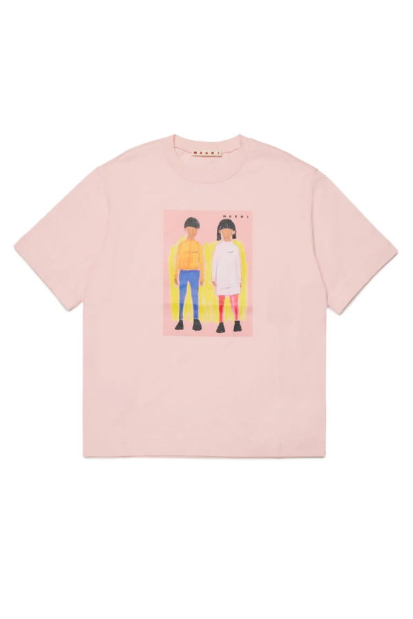 KIDS Marni Marni Couple T-Shirt - Pink