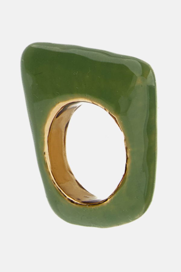 Marni Trapeze Ring - Green