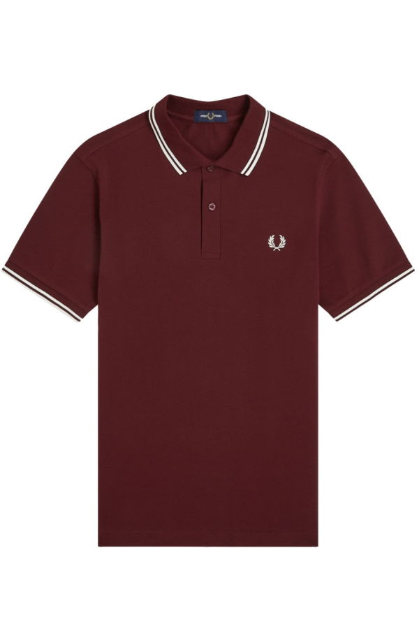 Fred Perry Polo With Logo - Bordeaux