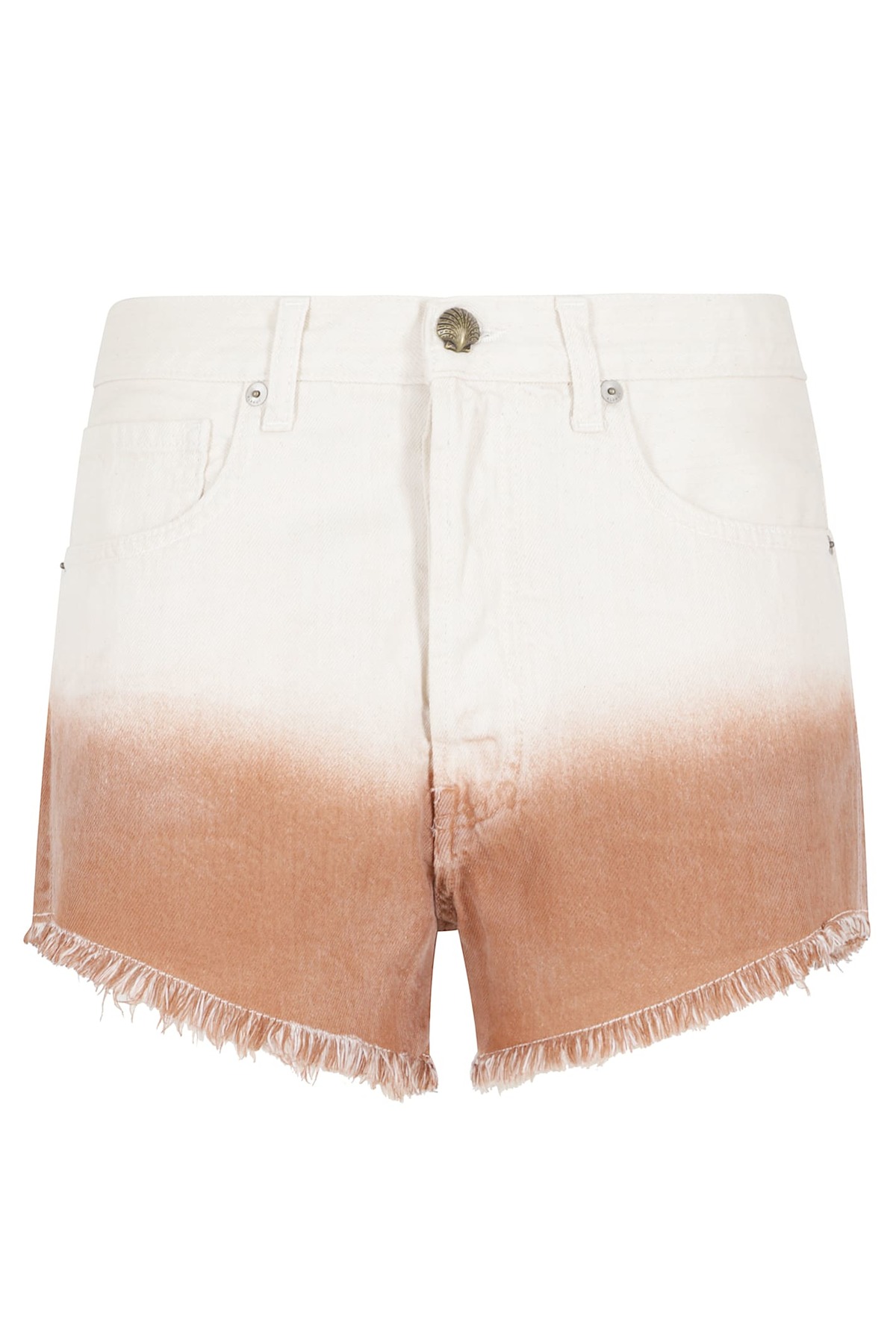 Alanui Shades Of Eden Denim Shorts - White Brown - Image 1 of 2