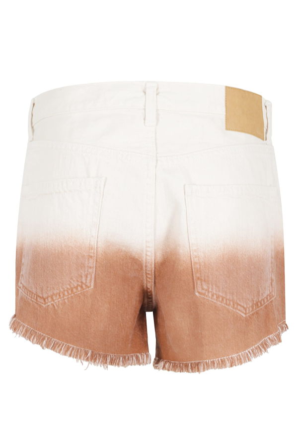 Alanui Shades Of Eden Denim Shorts - White Brown