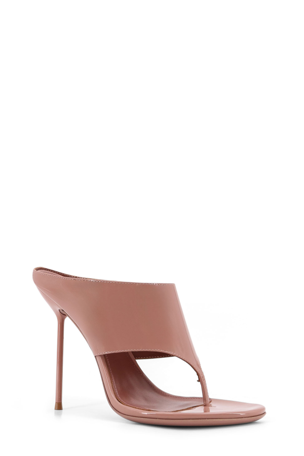 Paris Texas Lidia Thong Patent Leather Sandals - Dark Phard