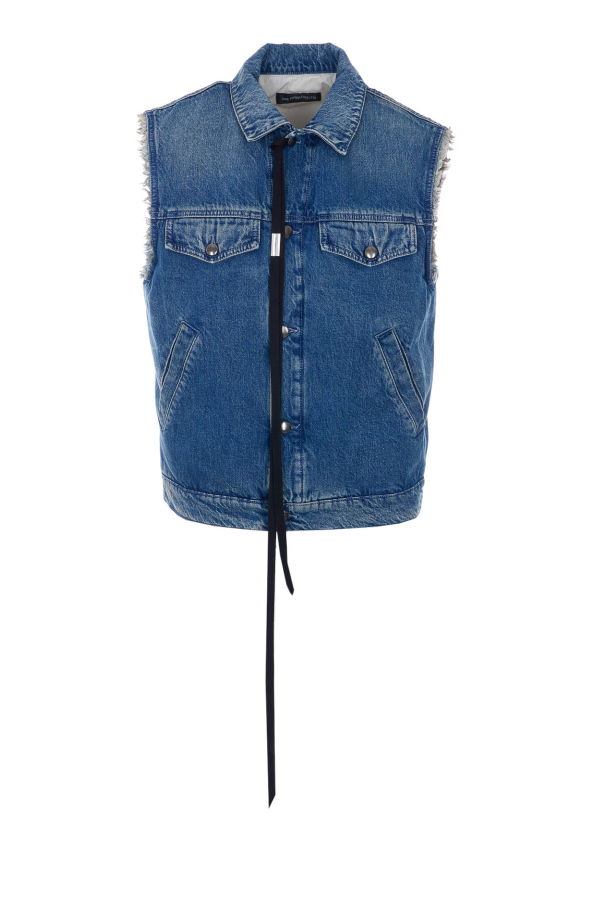 Ann Demeulemeester Toma Standard Sleeveless Blouson Vest - Blue