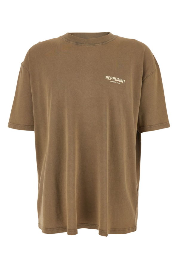 Represent Logo Front and Maxi Logo Back T-Shirt - Brown