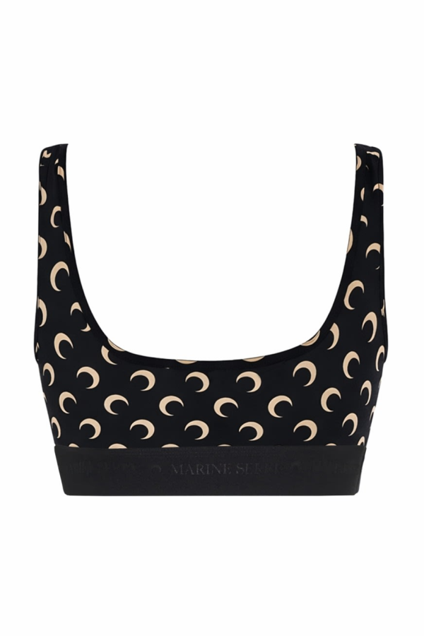 MARINE SERRE Bra Moon Top - Black