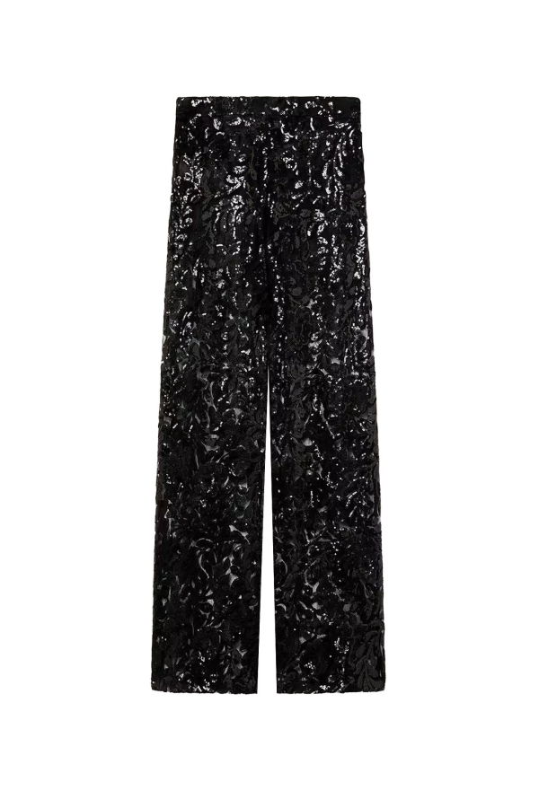 Golden Goose Onia Tulle Trousers With Sequins - Black