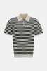 A.P.C. Eliot Striped Polo Shirt - White - Thumbnail 1