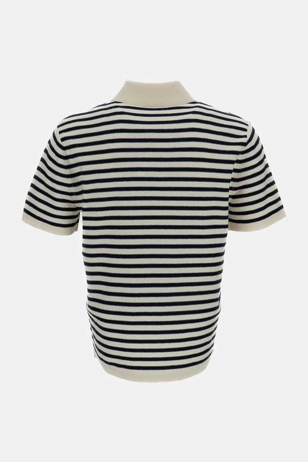 A.P.C. Eliot Striped Polo Shirt - White