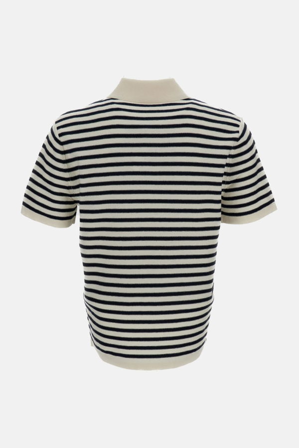 A.P.C. Eliot Striped Polo Shirt - White