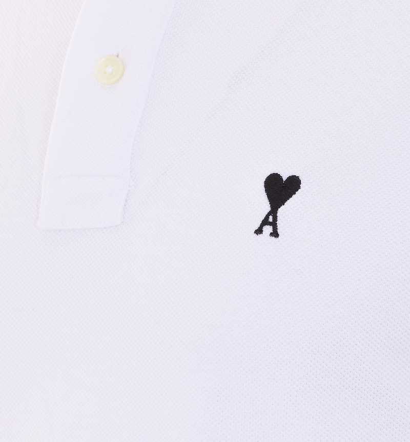 Ami Alexandre Mattiussi Ami De Coeur Polo Shirt - White