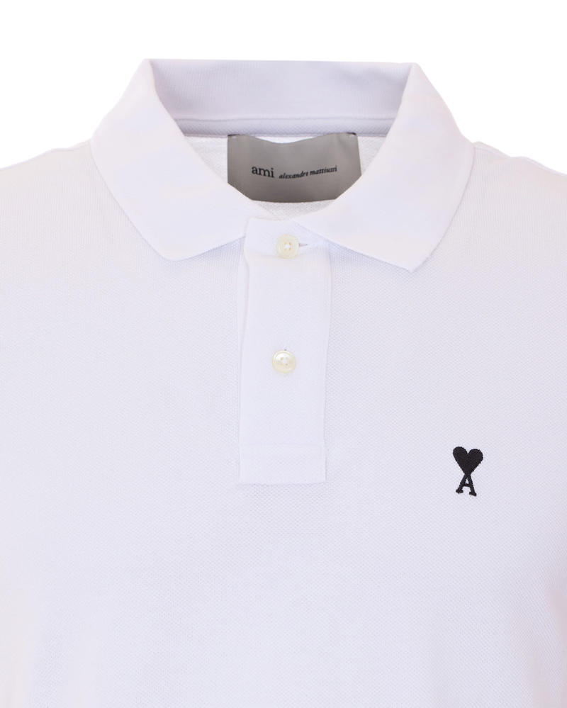 Ami Alexandre Mattiussi Ami De Coeur Polo Shirt - White