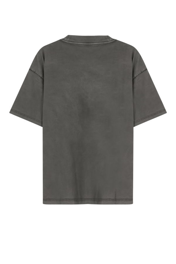 Represent Embellished Cotton T-Shirt - Stained Black