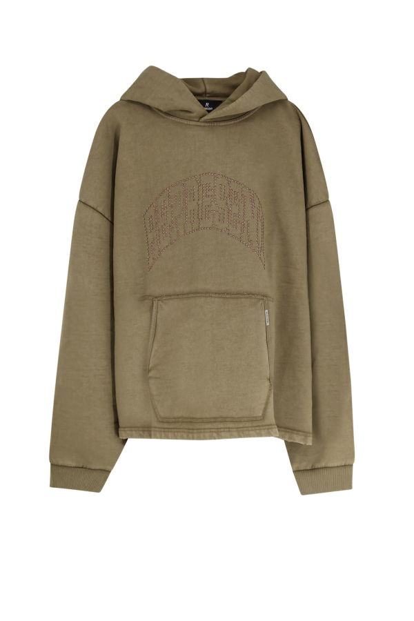 Represent Embellished Hoodie Sweatshirt - Vintage Khaki