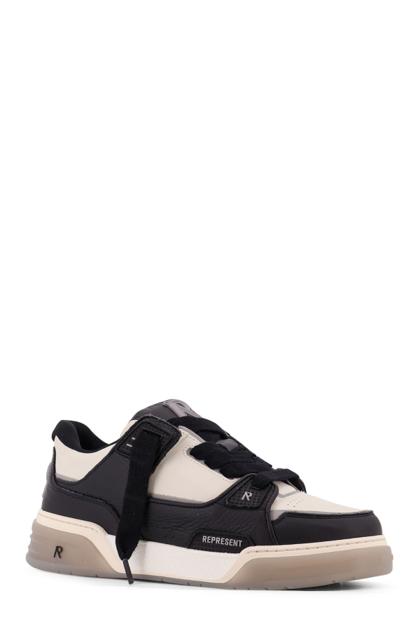 Represent Studio Leather Sneakers - Black/Vintage White