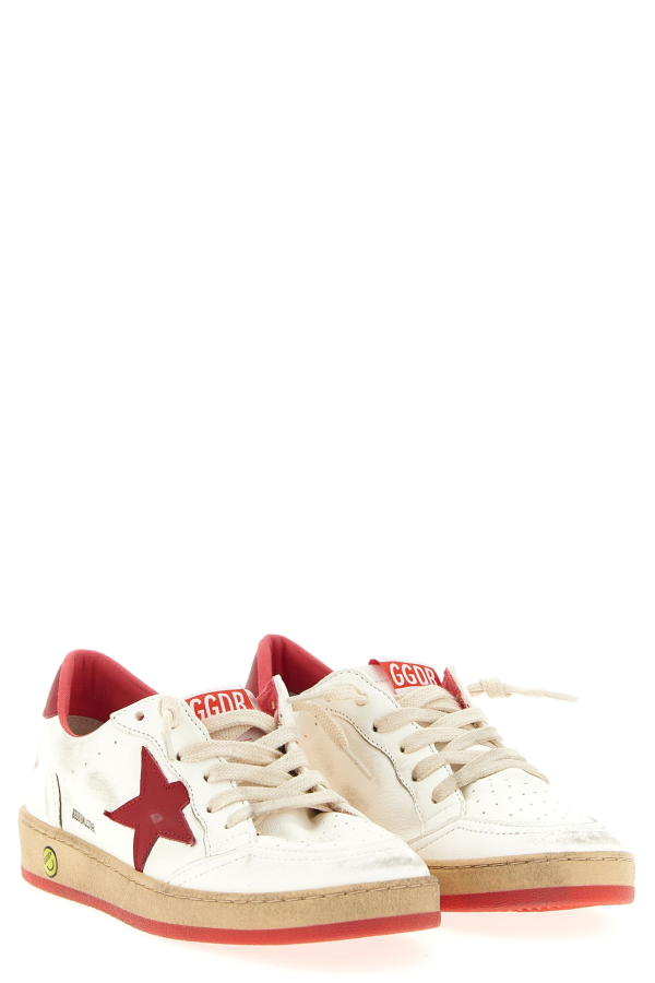 KIDS Golden Goose Ball Star Sneakers - Red