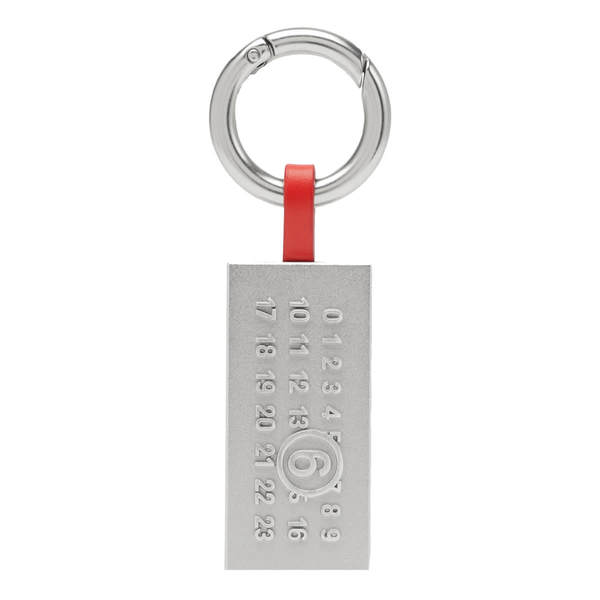 MM6 Maison Margiela Numeric Tag Keyring - Red