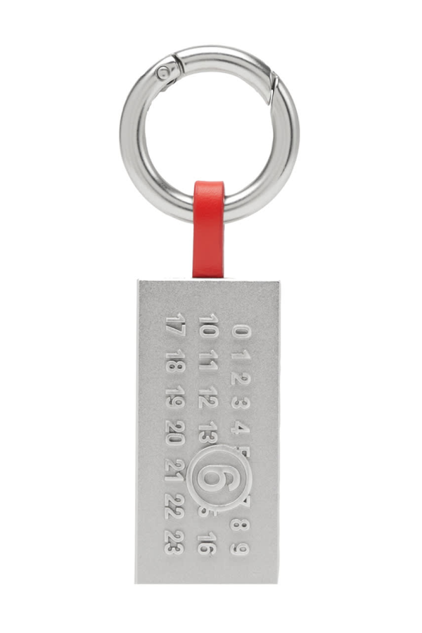 MM6 Maison Margiela Numeric Tag Keyring - Red