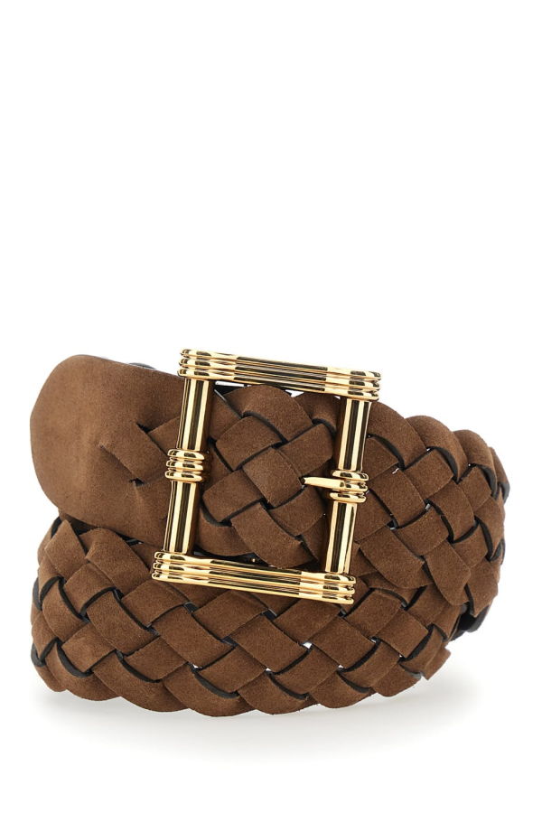 Etro Intrecciato Suede Belt - Brown