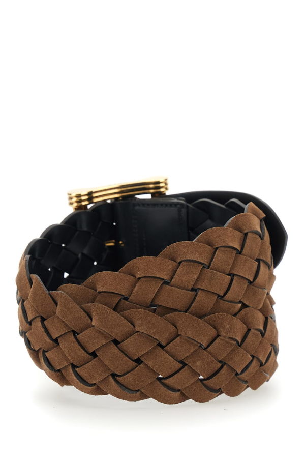 Etro Intrecciato Suede Belt - Brown