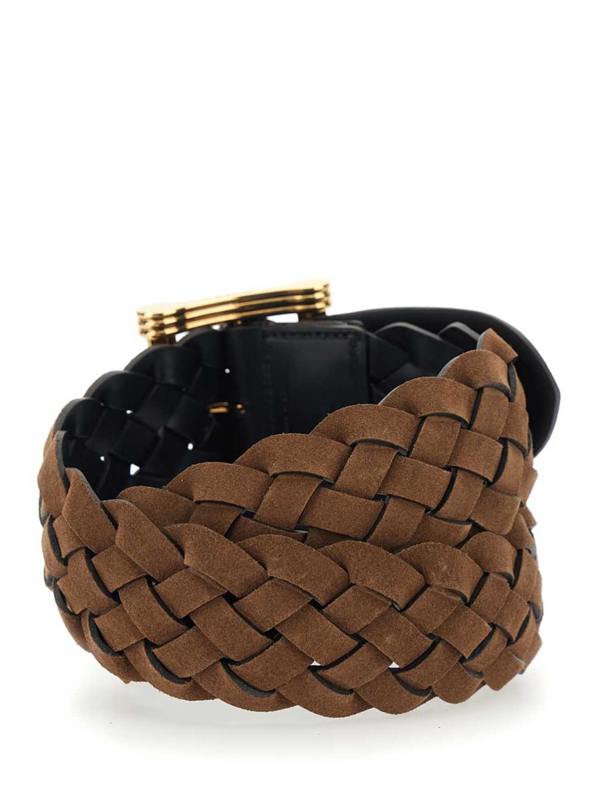 Etro Intrecciato Suede Belt - Brown - Image 2 of 2