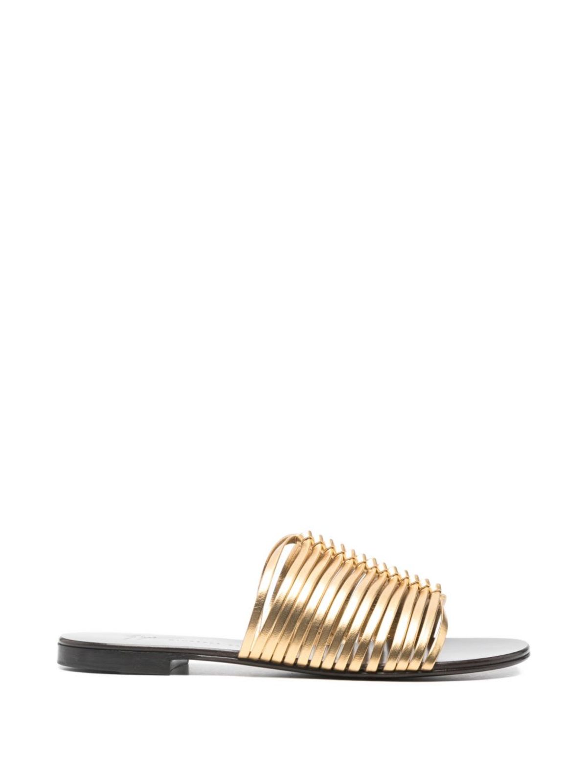 Giuseppe Zanotti Savoia Flat Sandals - Golden - Image 1 of 4