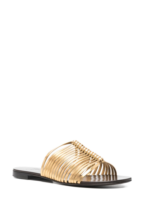 Giuseppe Zanotti Savoia Flat Sandals - Golden