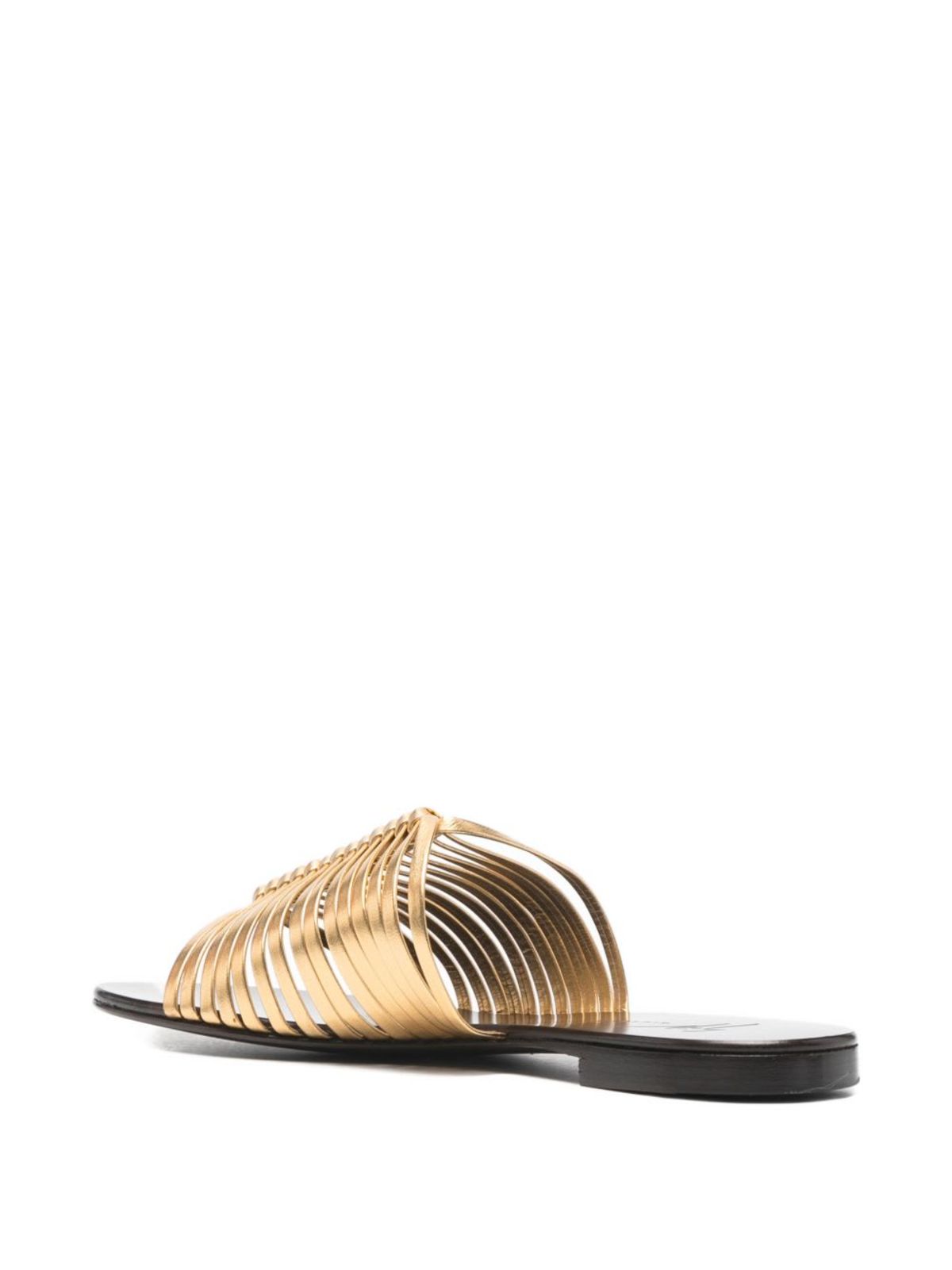 Giuseppe Zanotti Savoia Flat Sandals - Golden - Image 3 of 4