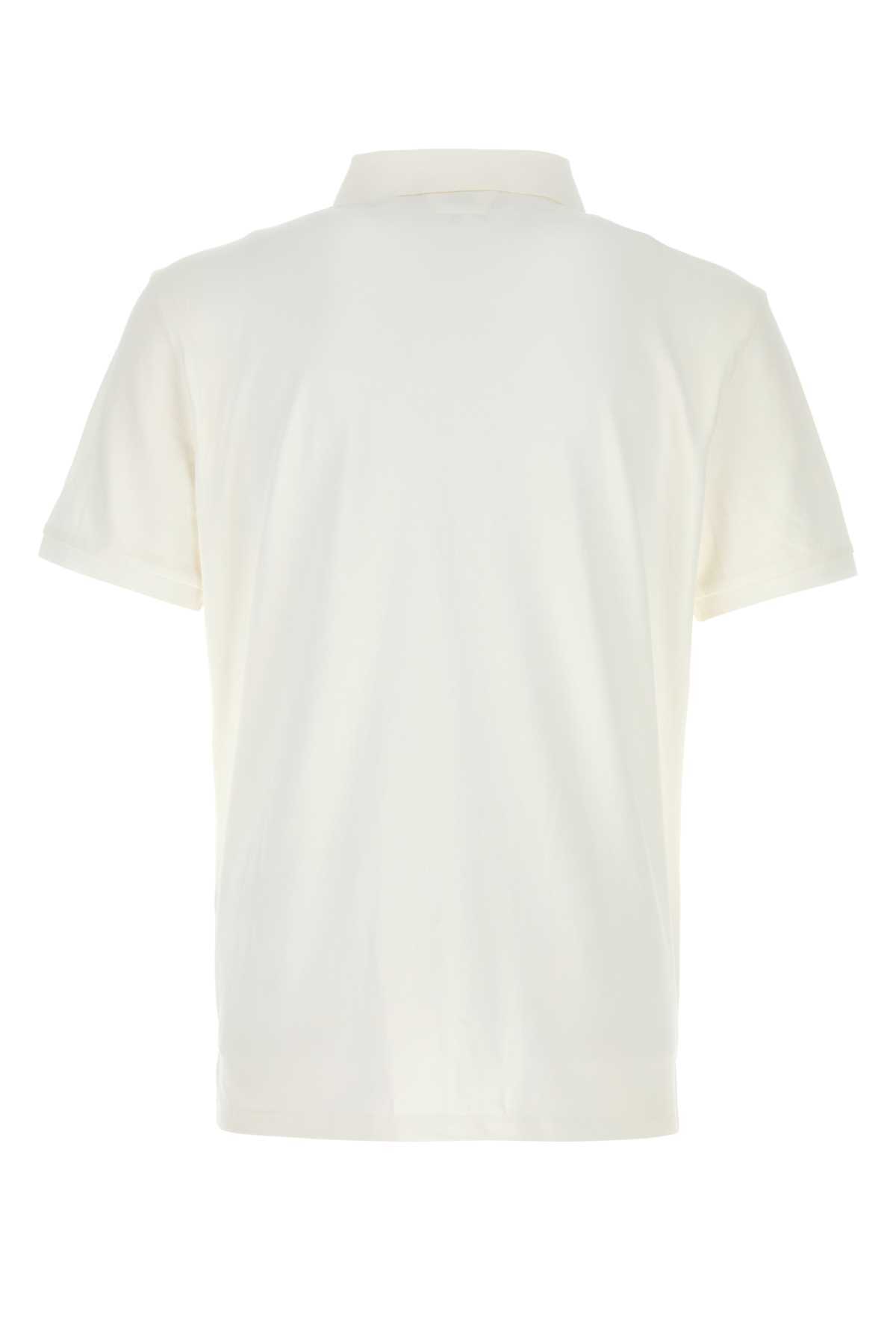 C.P. Company White Stretch Piquet Polo Shirt - White - Image 2 of 2