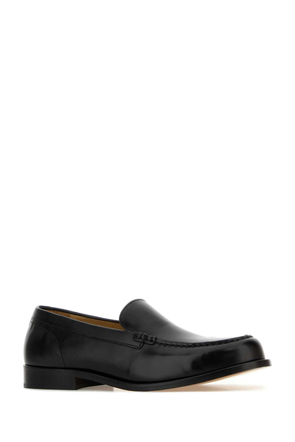 A.P.C. Black Leather Loafers - Black