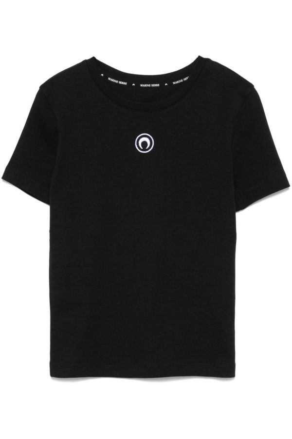 MARINE SERRE Moon Cotton T-Shirt - Black