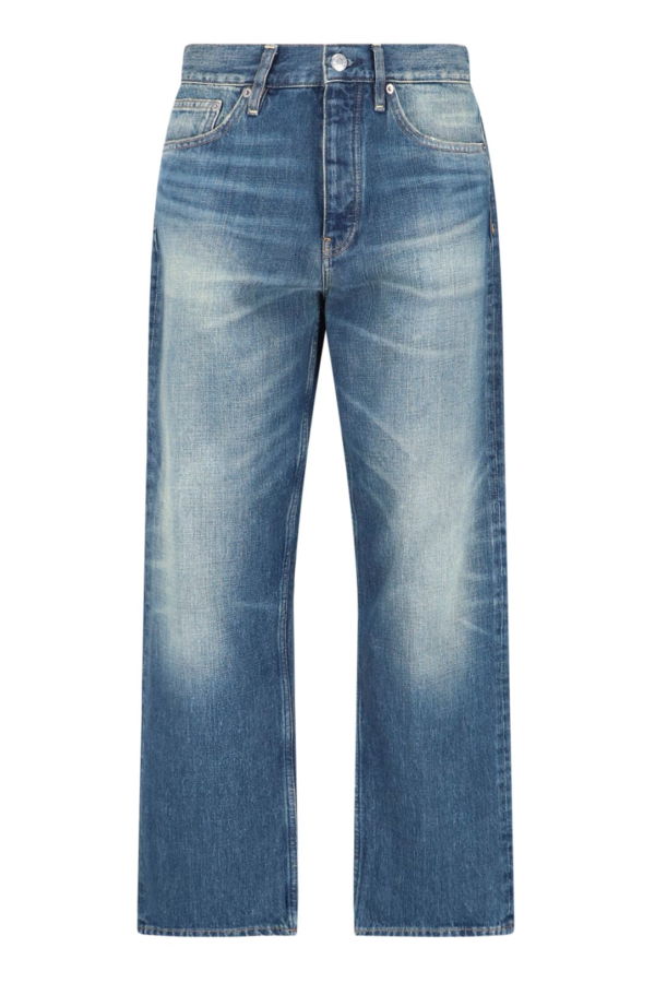 Sunflower Twist Loose Jeans - Blue