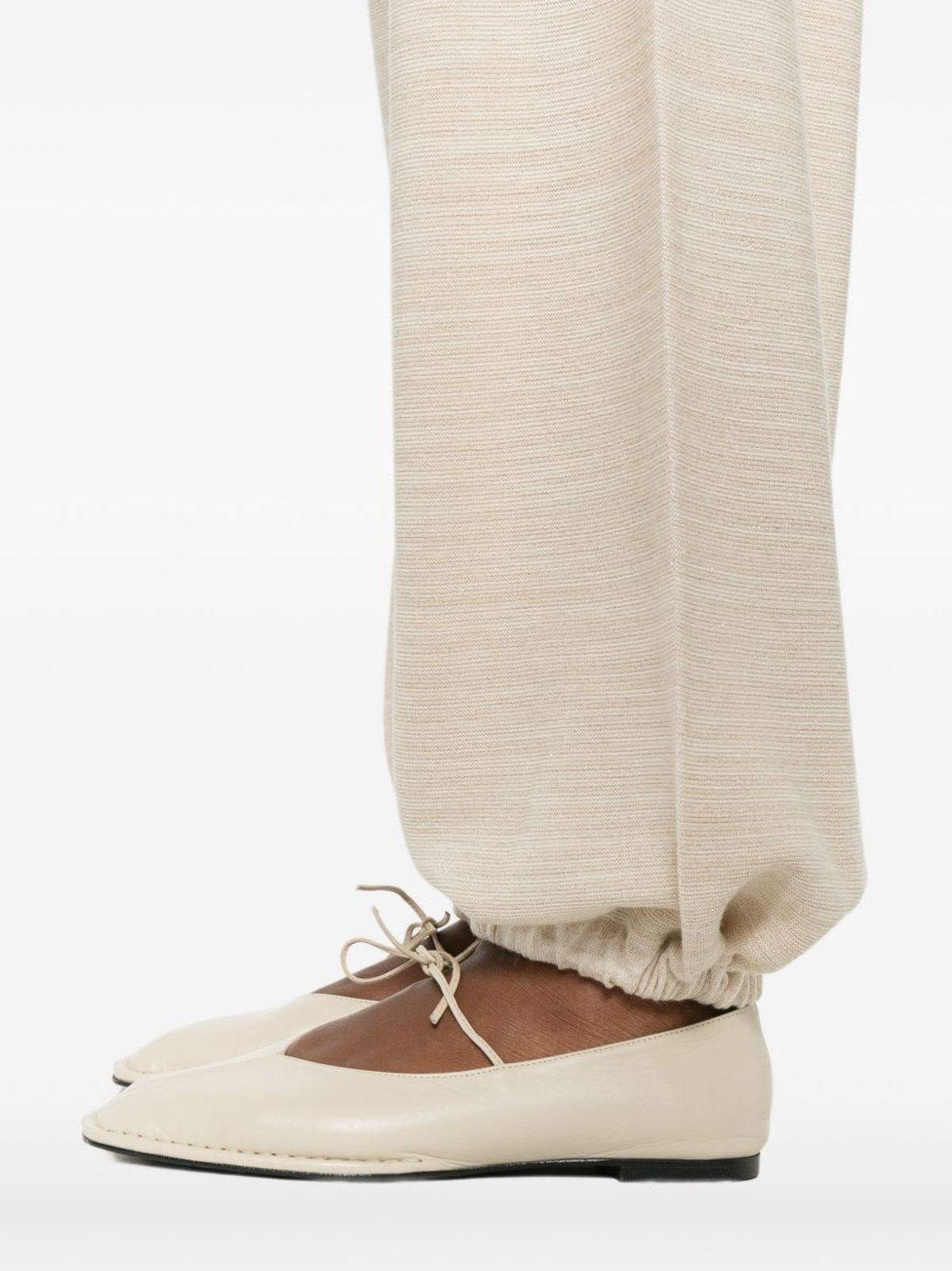 Fabiana Filippi Wool And Cotton Trousers - Ivory - Image 3 of 5