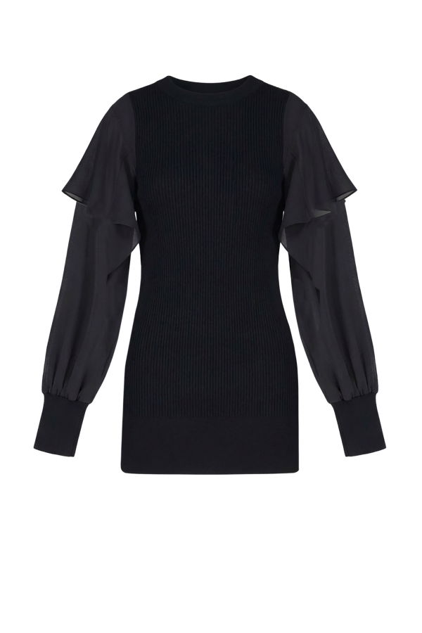 sacai Cotton Sweater - Black