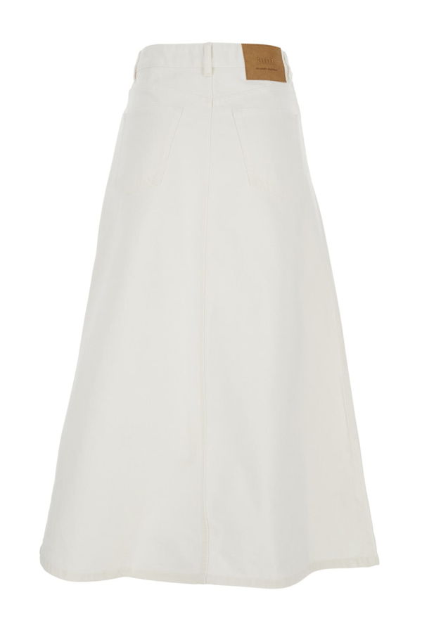 Ami Alexandre Mattiussi Long Denim Skirt - White