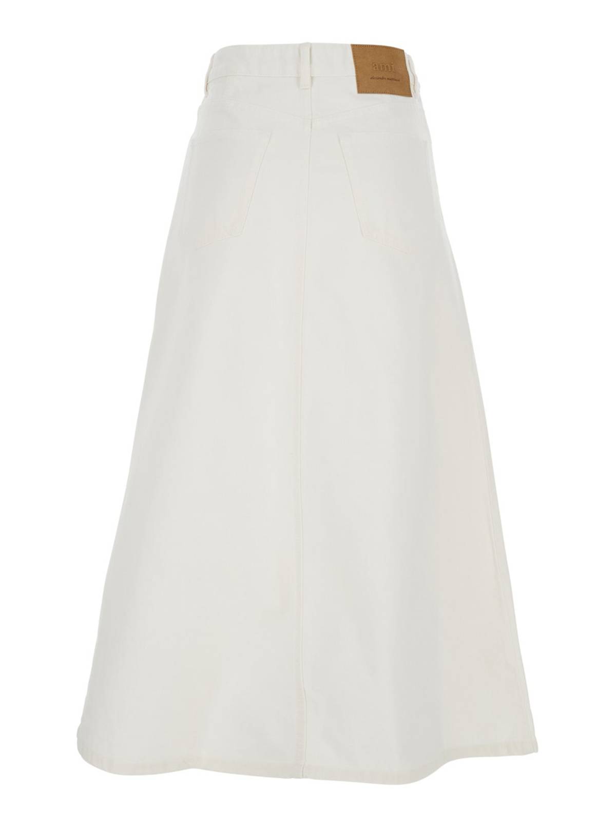 Ami Alexandre Mattiussi Long Denim Skirt - White - Image 2 of 3
