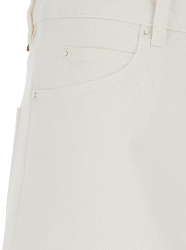 Ami Alexandre Mattiussi Long Denim Skirt - White