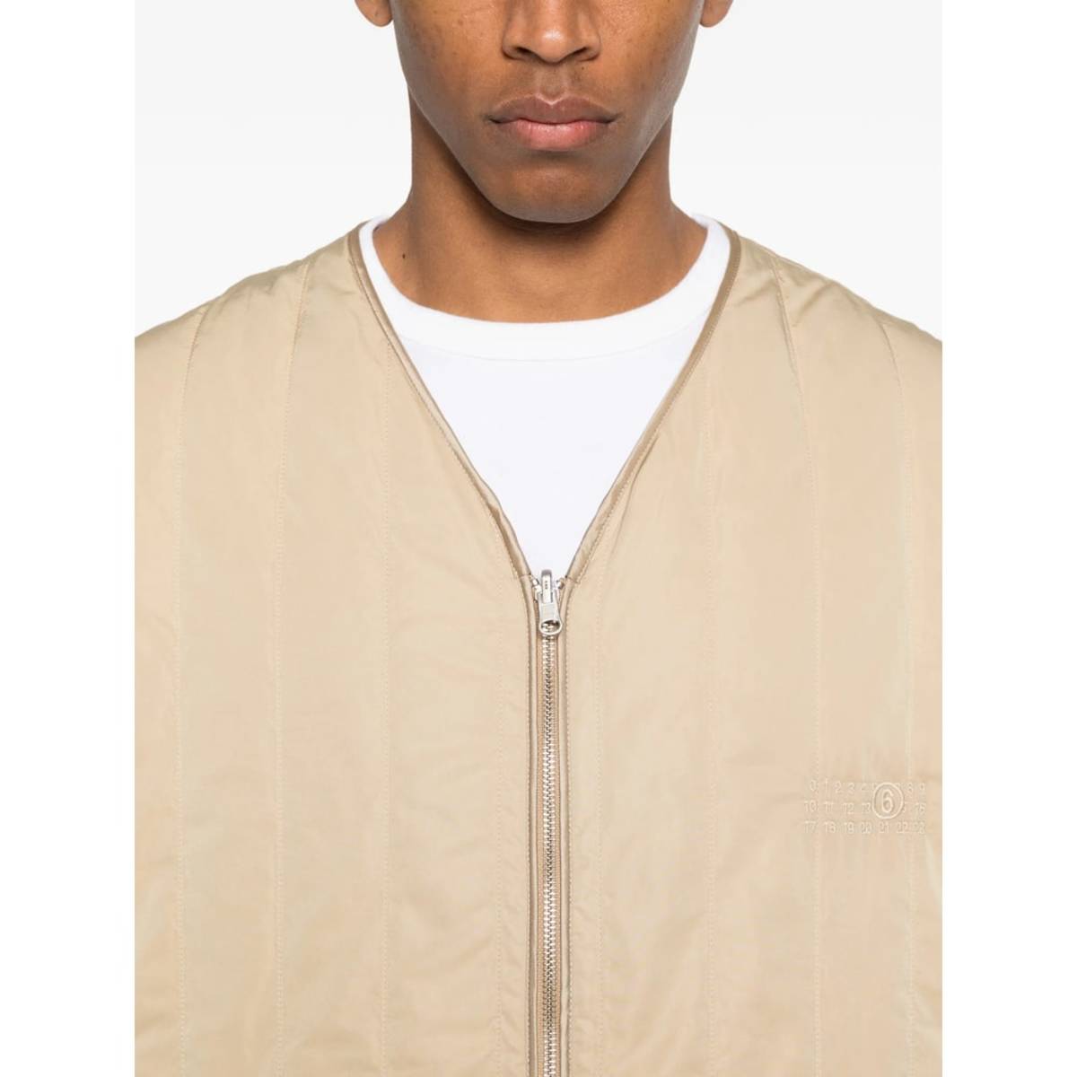 MM6 Maison Margiela Sweater Vest - Beige - Image 3 of 5