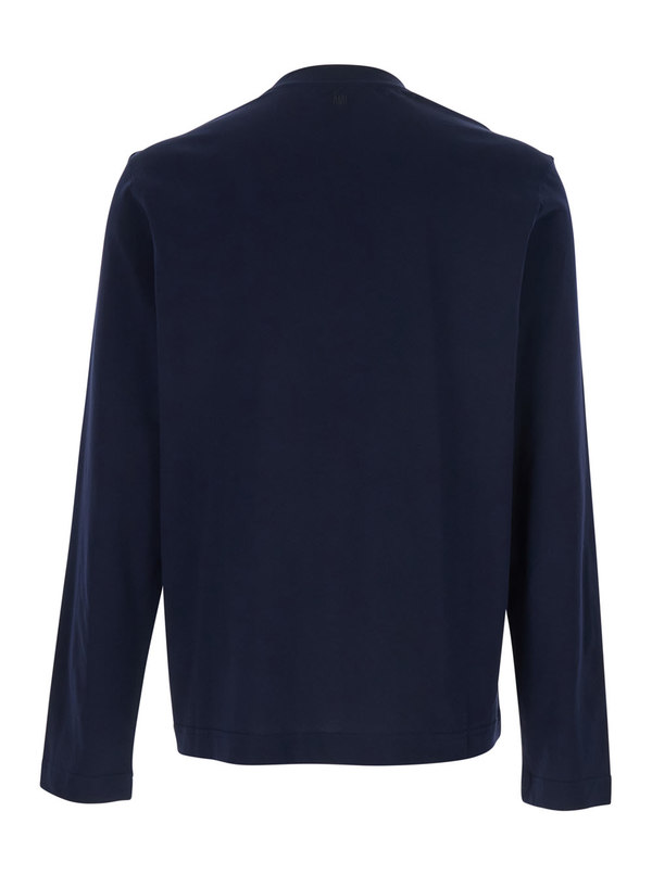 Ami Alexandre Mattiussi ADC Embroidery Long-Sleeve Tee - Blue