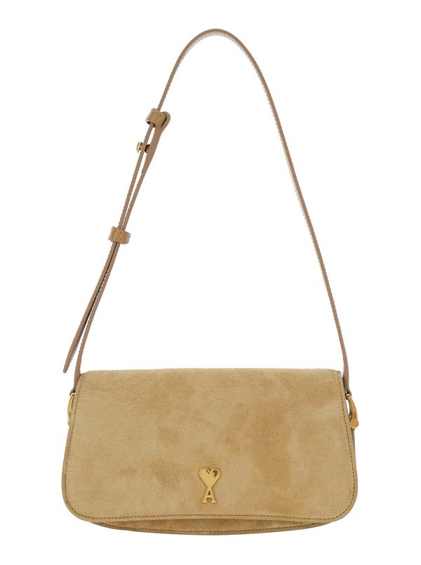 Ami Alexandre Mattiussi Paris ADC Plaque Shoulder Bag - Beige