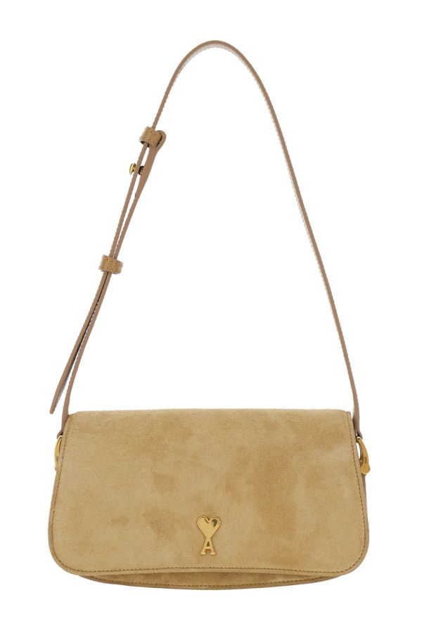 Ami Alexandre Mattiussi Paris ADC Plaque Shoulder Bag - Beige