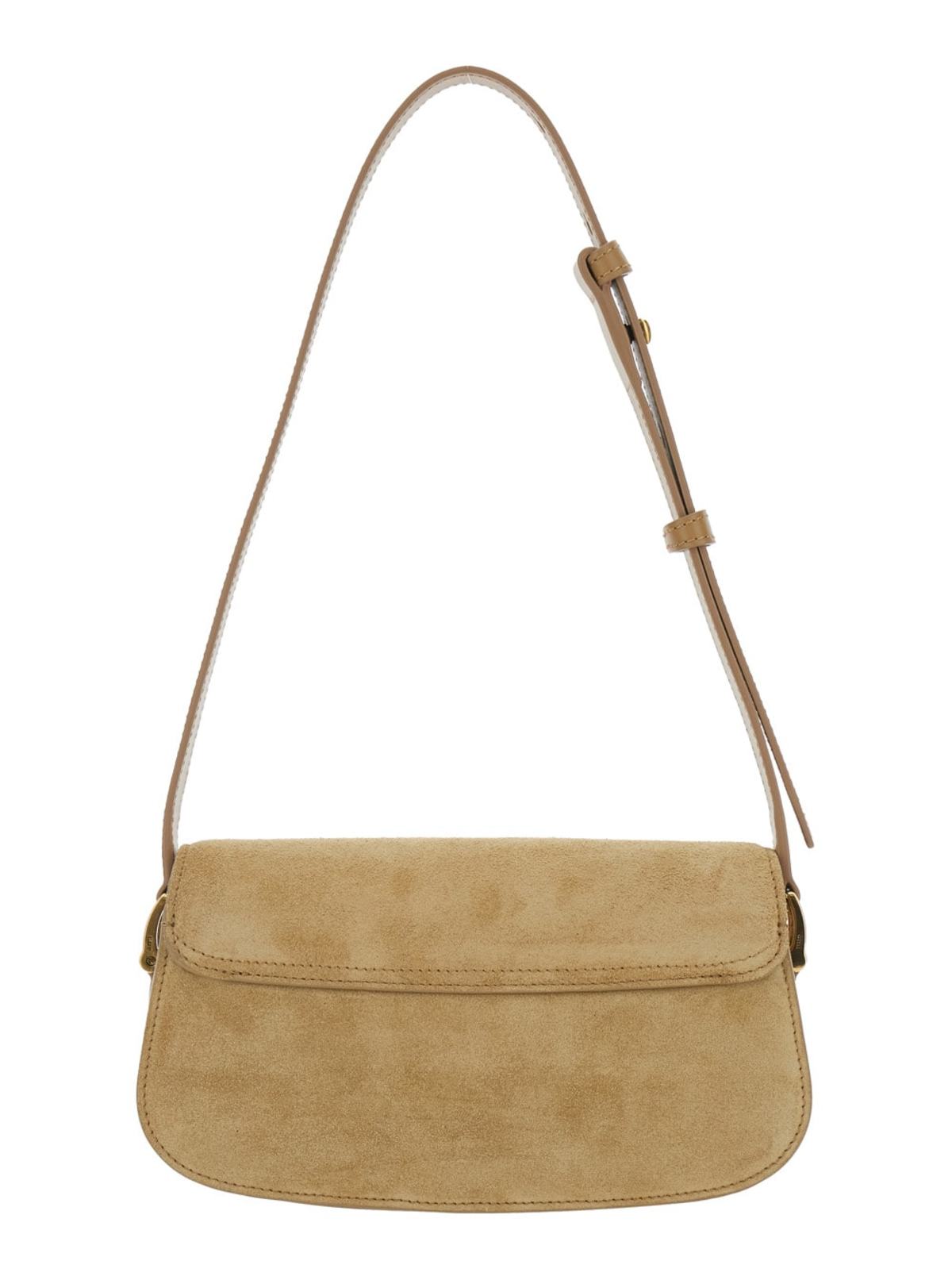 Ami Alexandre Mattiussi Paris ADC Plaque Shoulder Bag - Beige - Image 2 of 3