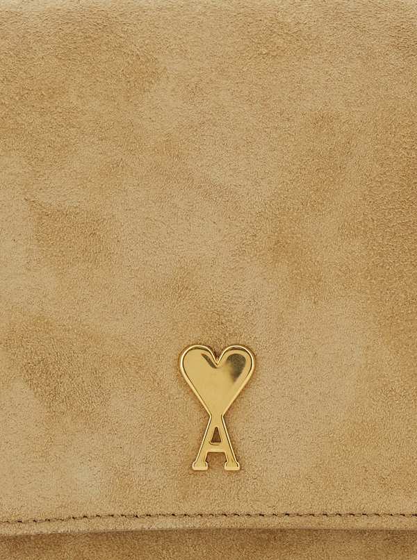 Ami Alexandre Mattiussi Paris ADC Plaque Shoulder Bag - Beige