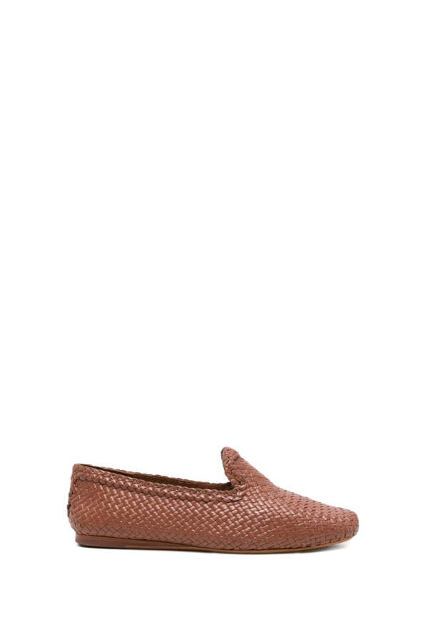 Dragon Diffusion Woven Flat Shoes - Brown