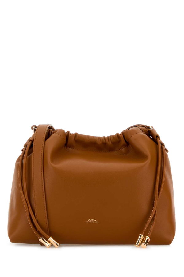 A.P.C. Biscuit Leather Ninon Crossbody Bag - Camel