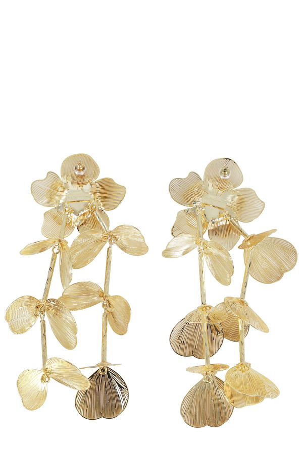 Self-Portrait Gold Flower Earrings - Gold