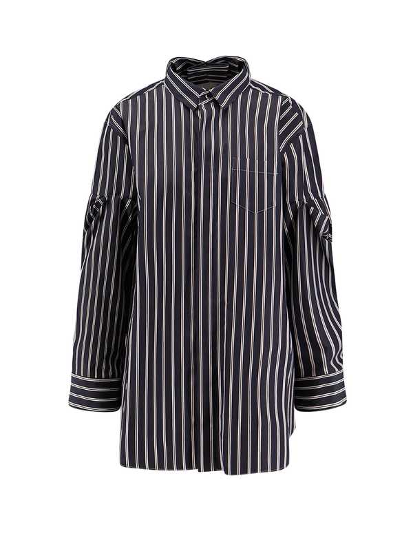 sacai Oversize Striped Shirt - Navy Stripe sacai Oversize Striped Shirt - Navy Stripe